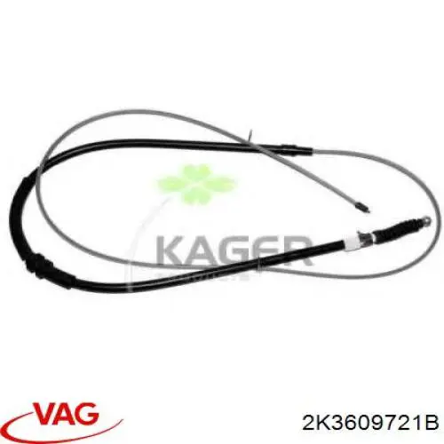 2K3609721B VAG cable de freno de mano trasero derecho/izquierdo