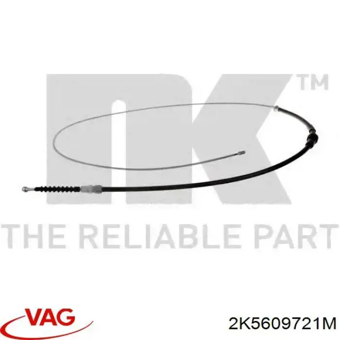 2K5609721M VAG cable de freno de mano trasero derecho/izquierdo