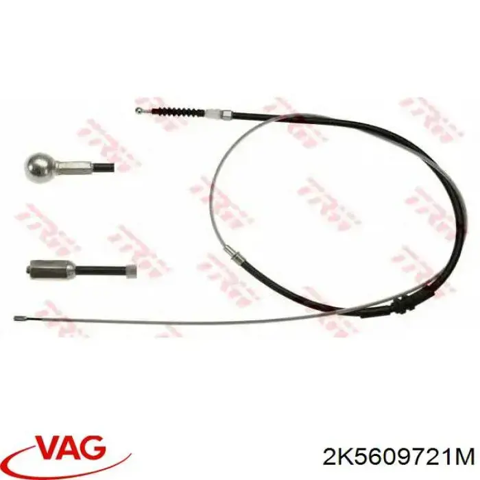 Cable de freno de mano trasero derecho/izquierdo VAG 2K5609721M precio, desde 12,21 EUR