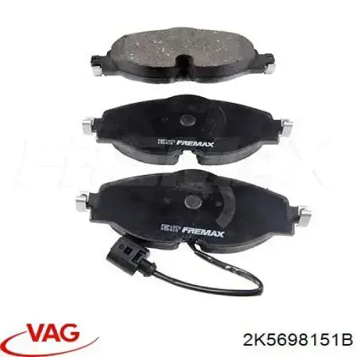 Pastillas de freno delanteras Volkswagen Tiguan 1 5N1, 5N2