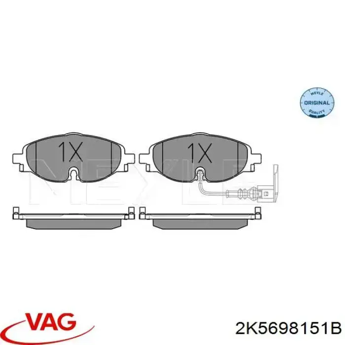 Pastillas de freno delanteras Volkswagen Tiguan 1 5N1, 5N2