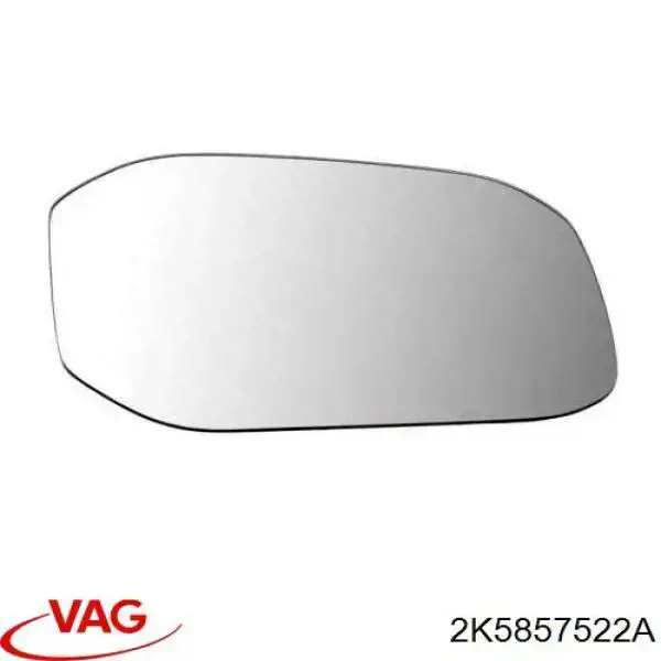 2K5857522A VAG cristal de espejo retrovisor exterior derecho