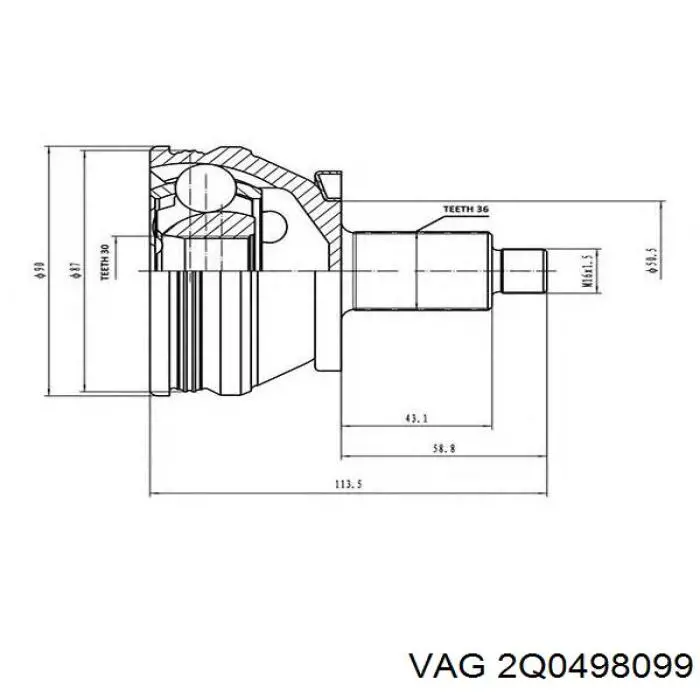 VAG2Q0498099G Market (OEM)