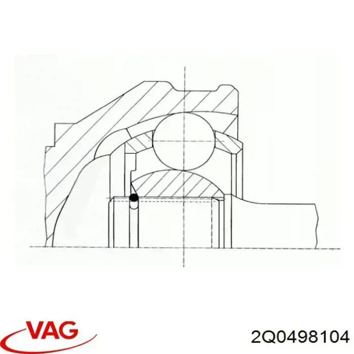 Comprar 2Q0498104 VAG Junta homocinética interna delantera izquierda