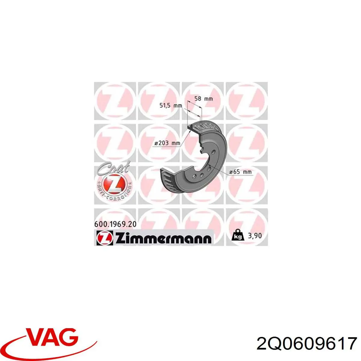 Comprar 600196920 Zimmermann Tambor de freno trasero