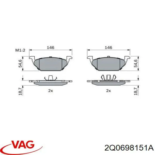 Pastillas de freno delanteras Seat Ibiza 5 KJ1, KJG