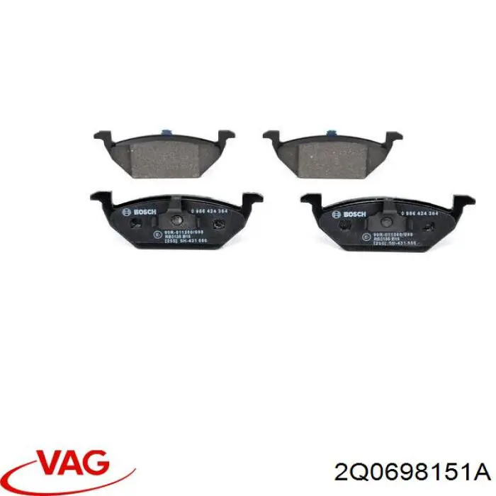 Pastillas de freno delanteras Seat Ibiza 5 KJ1, KJG