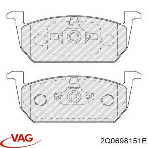 2Q0698151E VAG pastillas de freno delanteras