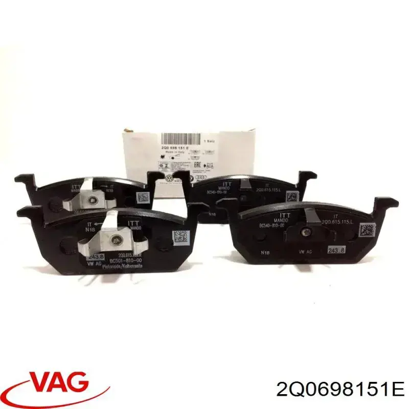 Comprar 2Q0698151E VAG Pastillas delanteras de freno