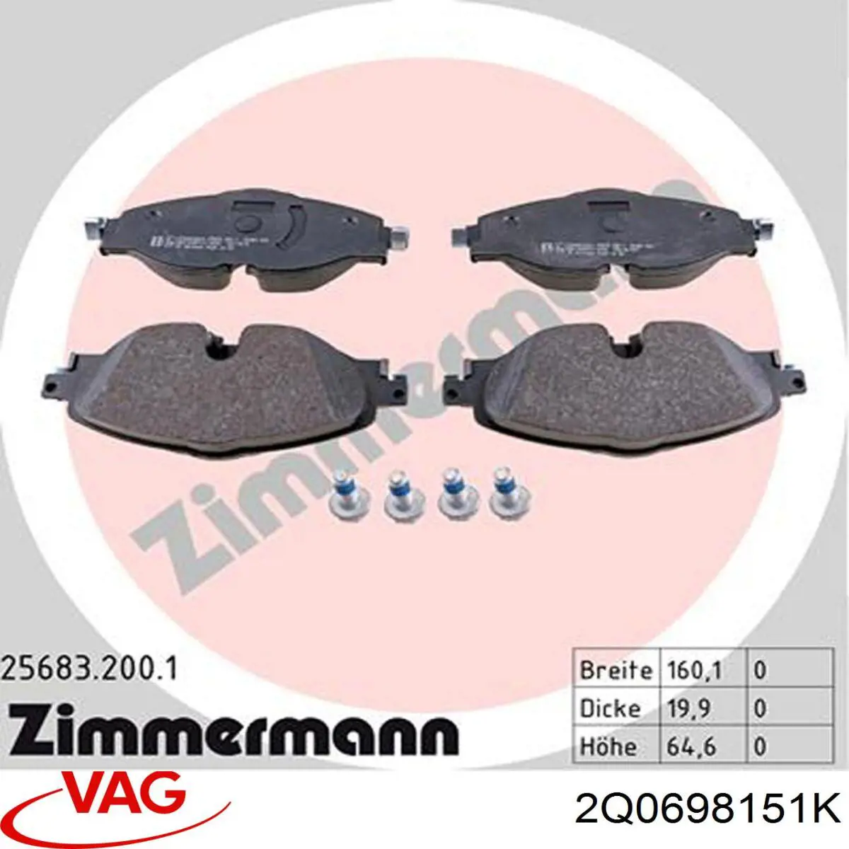 Pastillas de freno delanteras Volkswagen Tiguan 1 5N1, 5N2