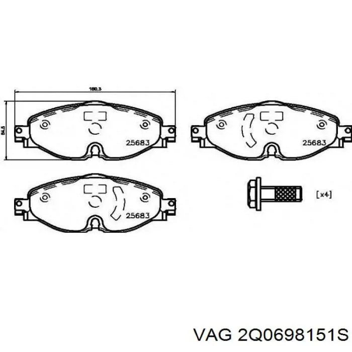 Pastillas de freno para Skoda SuperB 3V3