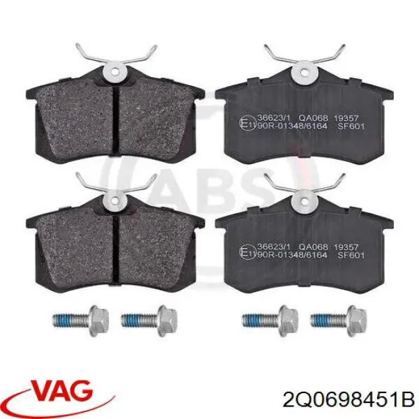 Pastillas traseras de freno VAG 2Q0698451B precio, desde 21,61 EUR