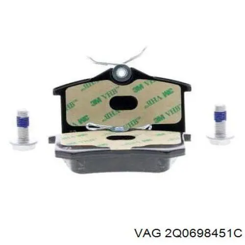 Comprar 2Q0698451C VAG Pastillas de freno traseras