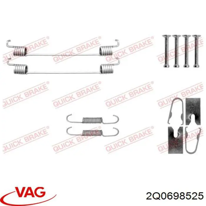 Zapatas de freno de tambor traseras VAG 2Q0698525H precio, desde 30,93 EUR