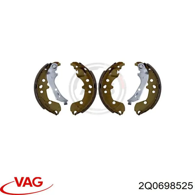 2Q0698525 VAG Zapatas de freno de tambor traseras