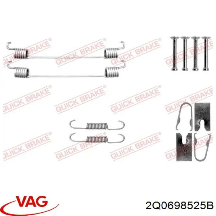 Comprar 2Q0698525H VAG Zapatas de freno