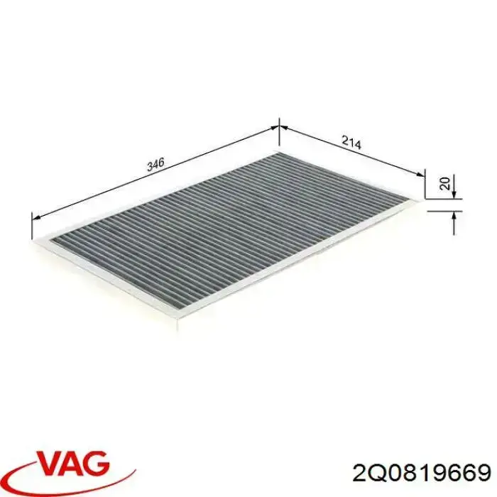Filtro de cabina VAG 2Q0819669 precio, desde 6,96 EUR