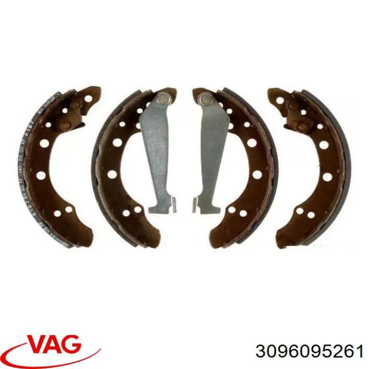 3096095261 VAG Zapatas de freno de tambor traseras