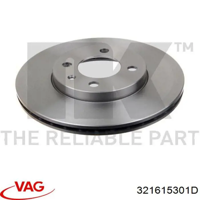 Disco de freno delantero VAG 321615301D