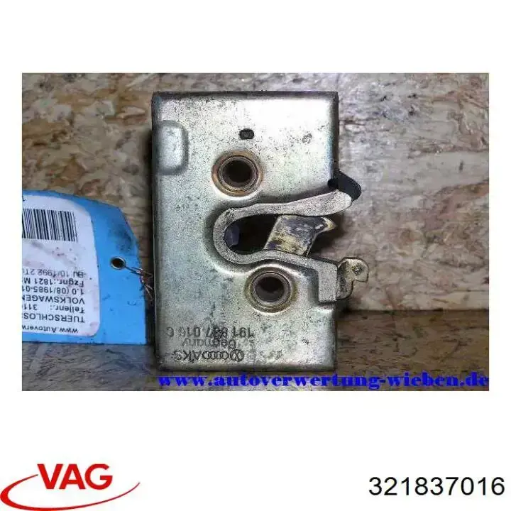 Cerradura de puerta delantera derecha 321837016 VAG