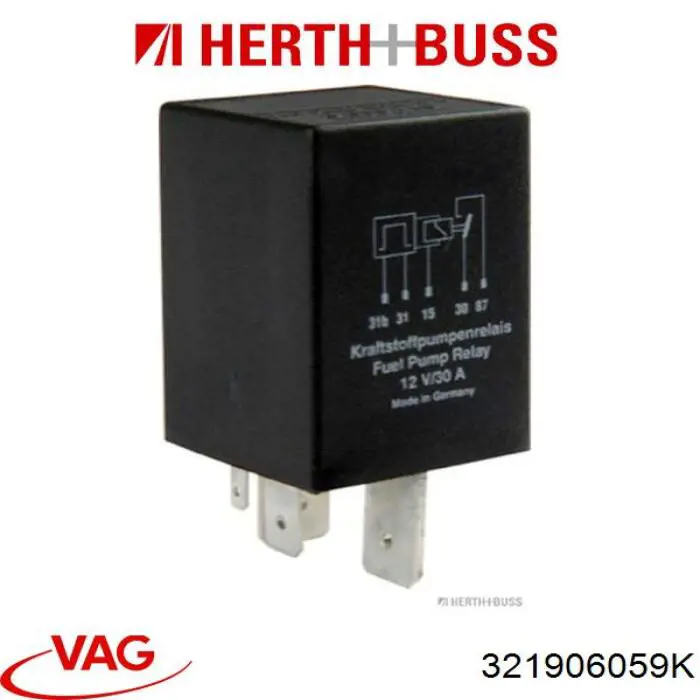 Relé de bomba eléctrica de combustible 321906059F VAG