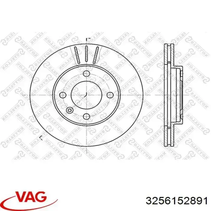 Disco de freno 3256152891 VAG