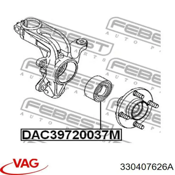 3X0407625 VAG Rodamientos de rueda delantero