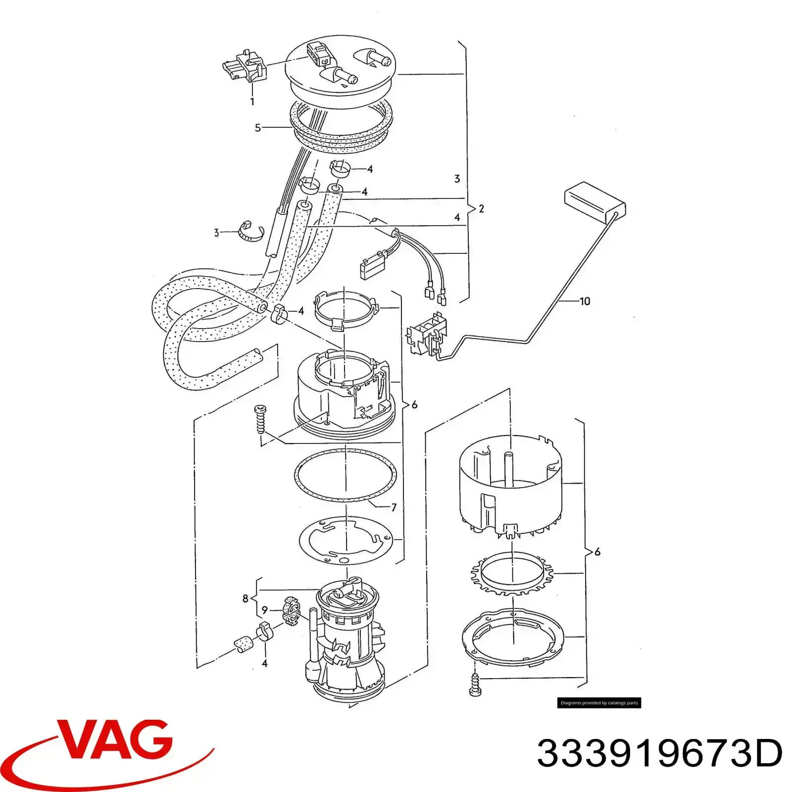 Indicador de nivel de combustible para Volkswagen Passat B3, B4 3A5, 351, 315