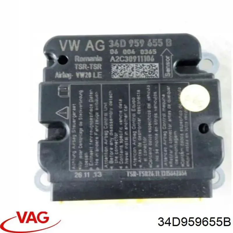 Comprar 34D959655B VAG Módulo de control de airbag