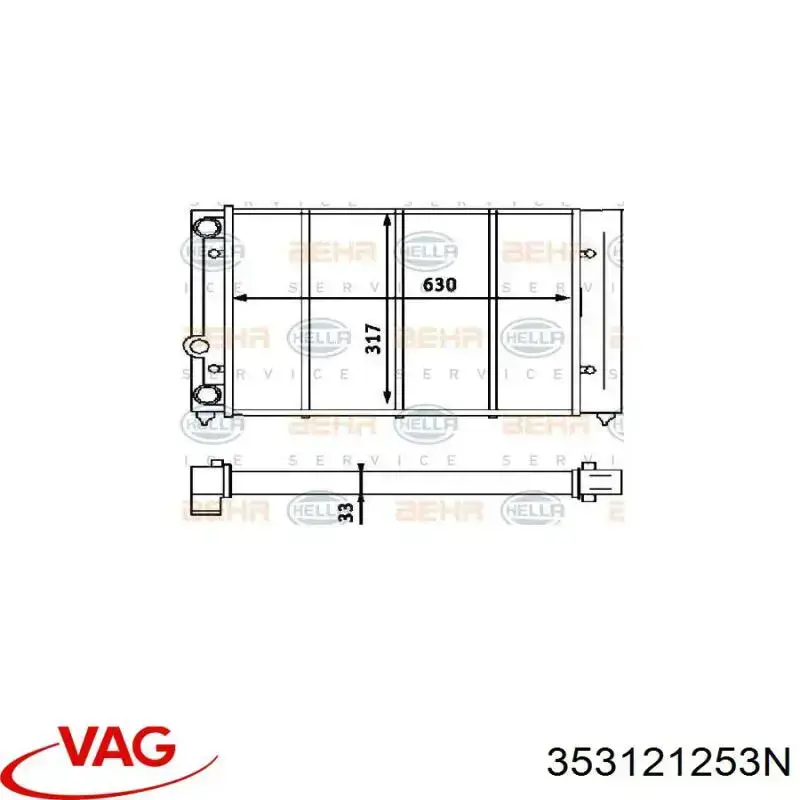 Radiador 353121253N VAG