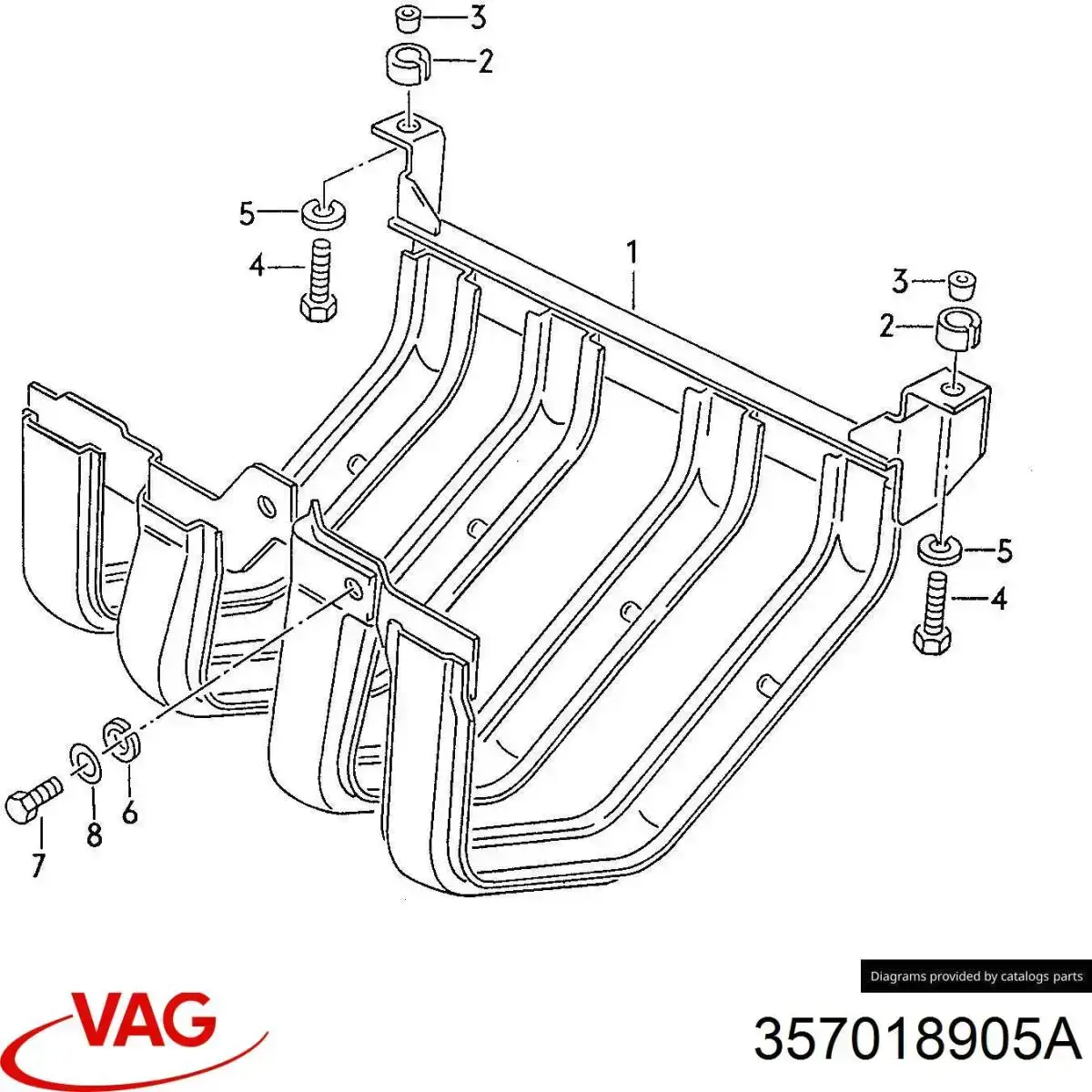 Protección de cárter VAG 357018905A precio, desde 110,35 EUR