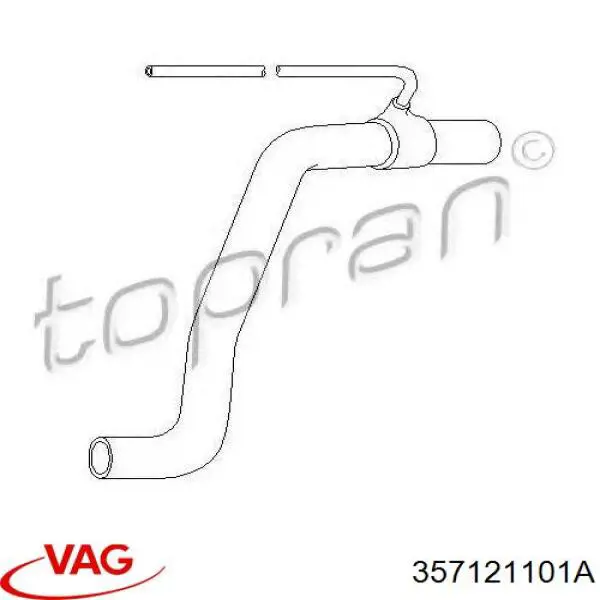 Manguera superior del radiador VAG 357121101A precio, desde 20,93 EUR