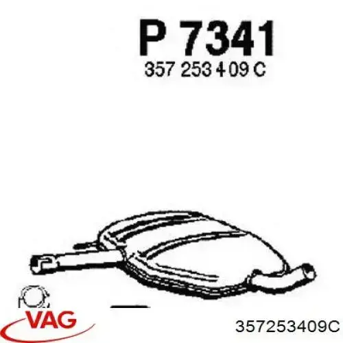 Silenciador central VAG 3A0253409B precio, desde 97,72 EUR