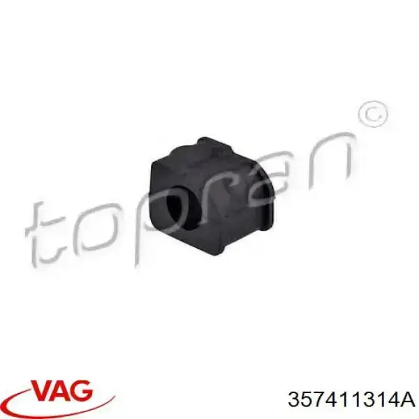 Buje estabilizador delantero derecho 357411314A VAG