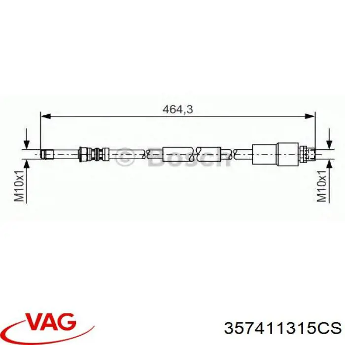 357411315CS VAG soporte de barra estabilizadora delantera