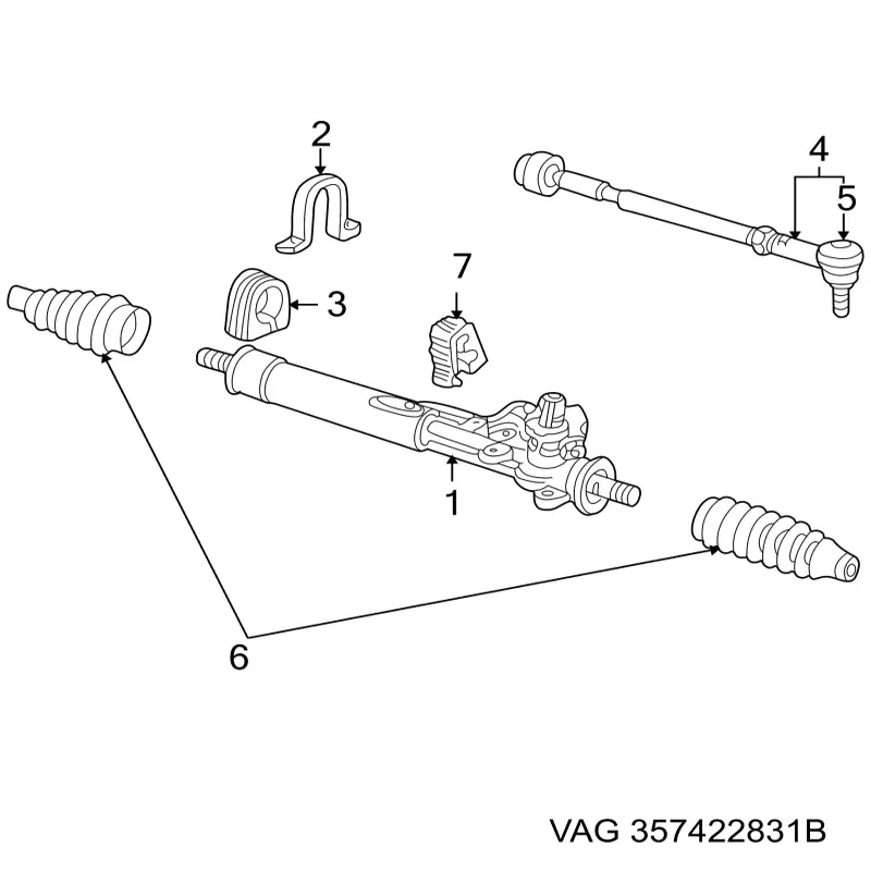 Fuelle de dirección VAG 357422831B