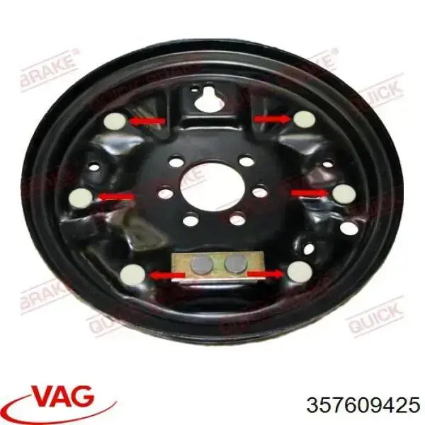 Comprar 357609425 VAG Disco de soporte del tambor de freno trasero izquierdo