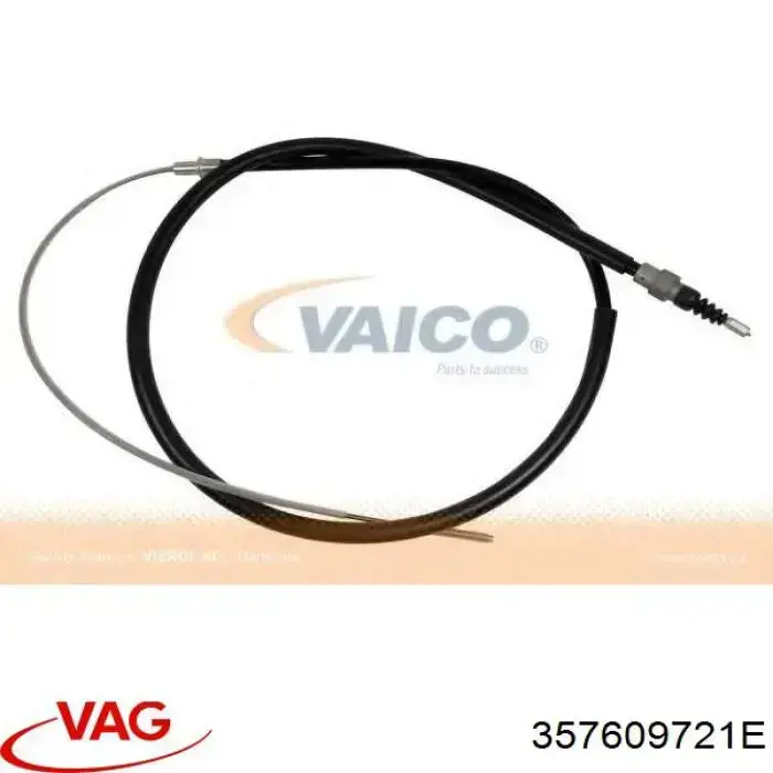 357609721E VAG cable de freno de mano trasero derecho/izquierdo