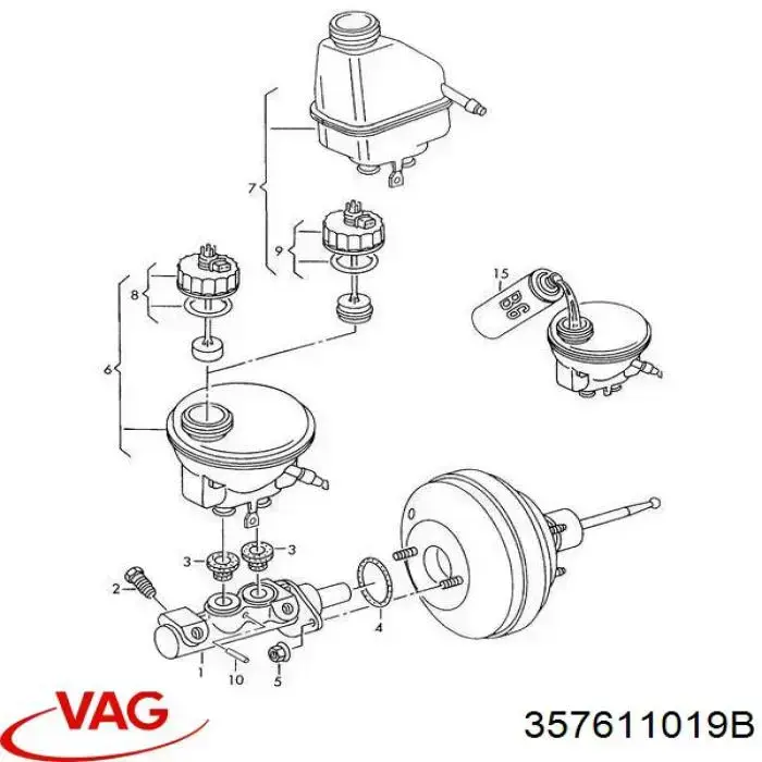 357611019B VAG cilindro principal de freno