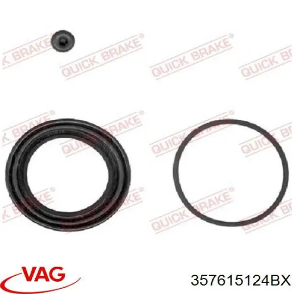 Pinza de freno delantera derecha 357615124BX VAG