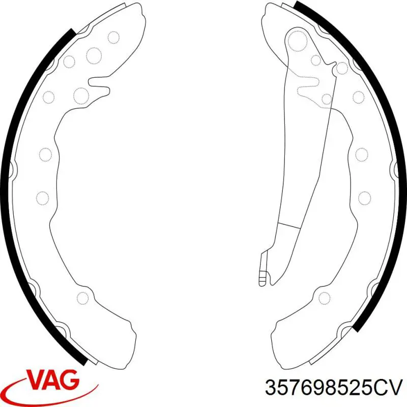 Zapatas de freno de tambor traseras VAG 357698525CV precio, desde 27,46 EUR