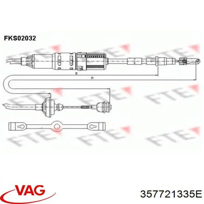 Comprar 357721335E VAG Cable de embrague