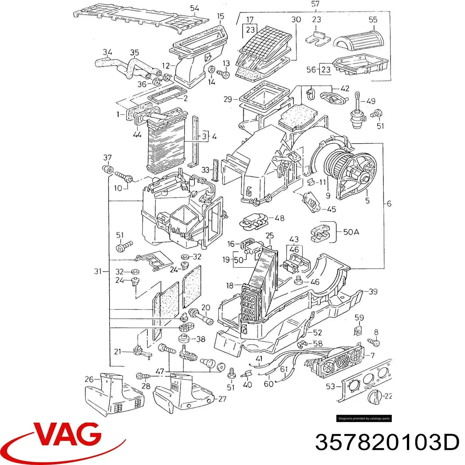 Evaporador de aire acondicionado VAG 357820103D precio, desde 95,71 EUR