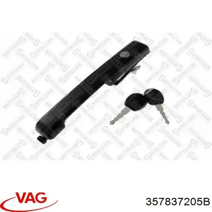Manija exterior izquierda de puerta delantera VAG 357837205B