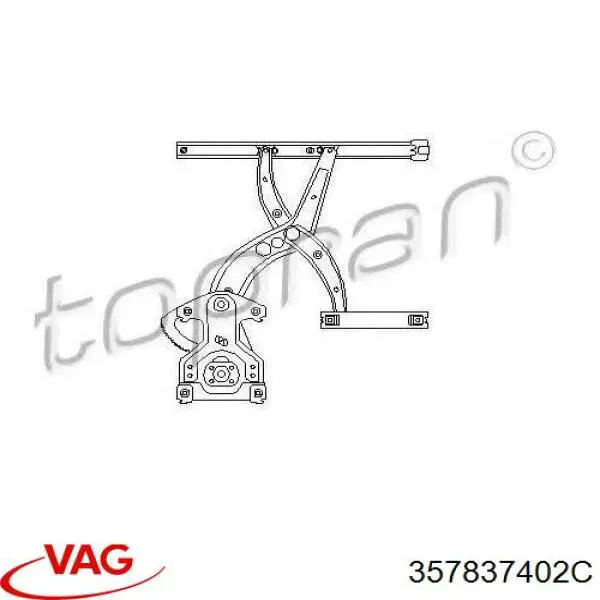 357837402C VAG mecanismo de elevalunas, puerta delantera derecha