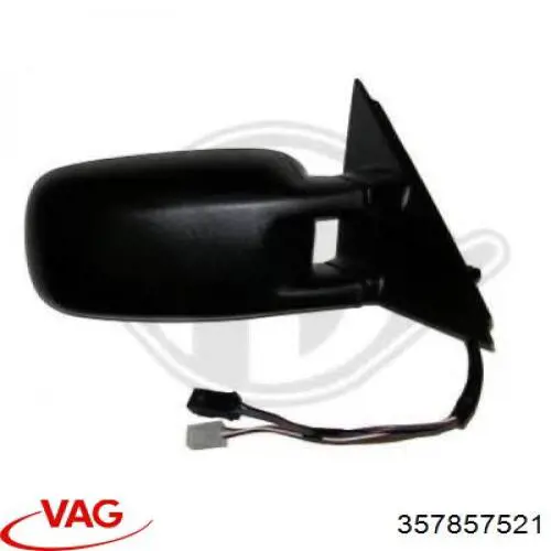 Cristal de espejo retrovisor exterior izquierdo 357857521 VAG