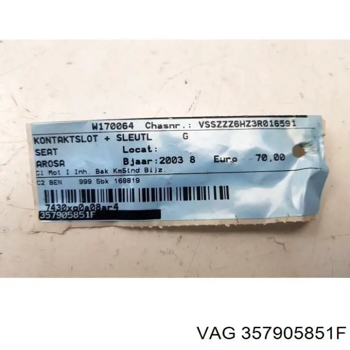 Clausor VAG 357905851F