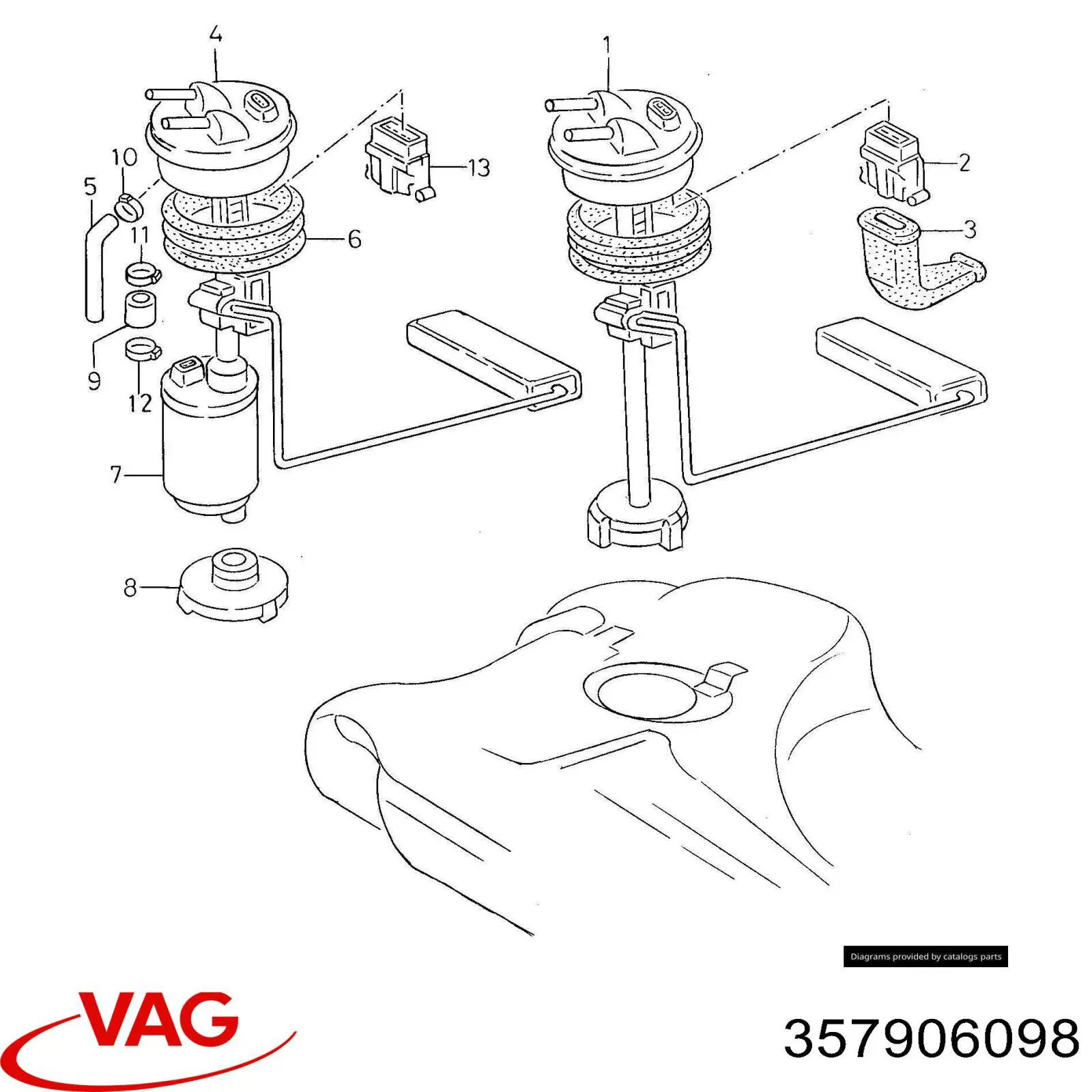 Comprar Filtro de malla de la bomba de combustible Volkswagen Golf II 19E, 1G1