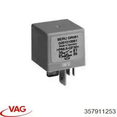 Relé de bujía de precalentamiento Volkswagen Caddy 2 9K9