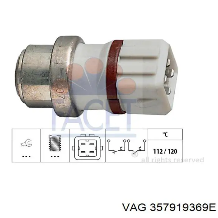 Sensor de temperatura  VAG 357919369E precio, desde 7,47 EUR